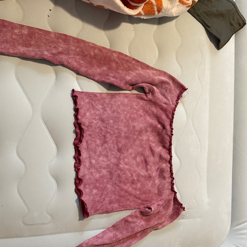 Aeropostale Ribbed Mauve Blouse